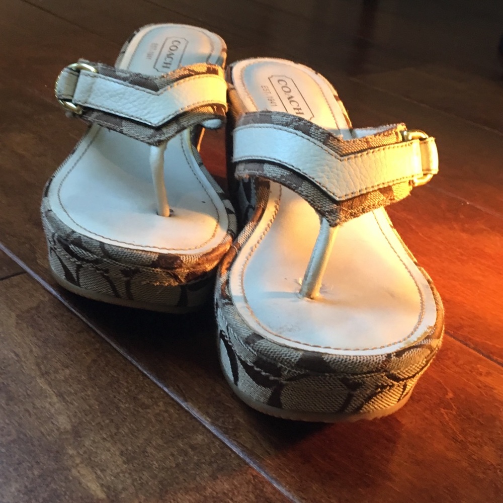 Coach Platform Flipflips Monogram Print 7
